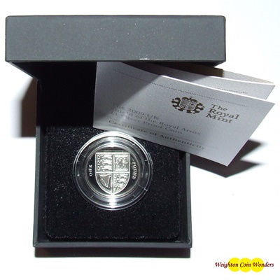 2009 Silver Proof One Pound Coin - Shield of the Royal Arms